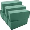 6PCS Green Floral Foam Blocks for Flower Arrangements, Dry Foam Cage for Artificial Flowers Fresh Flower Foam, Dried or Silk Floral Arrangement on Wedding, Party Decor, Birthday Decor