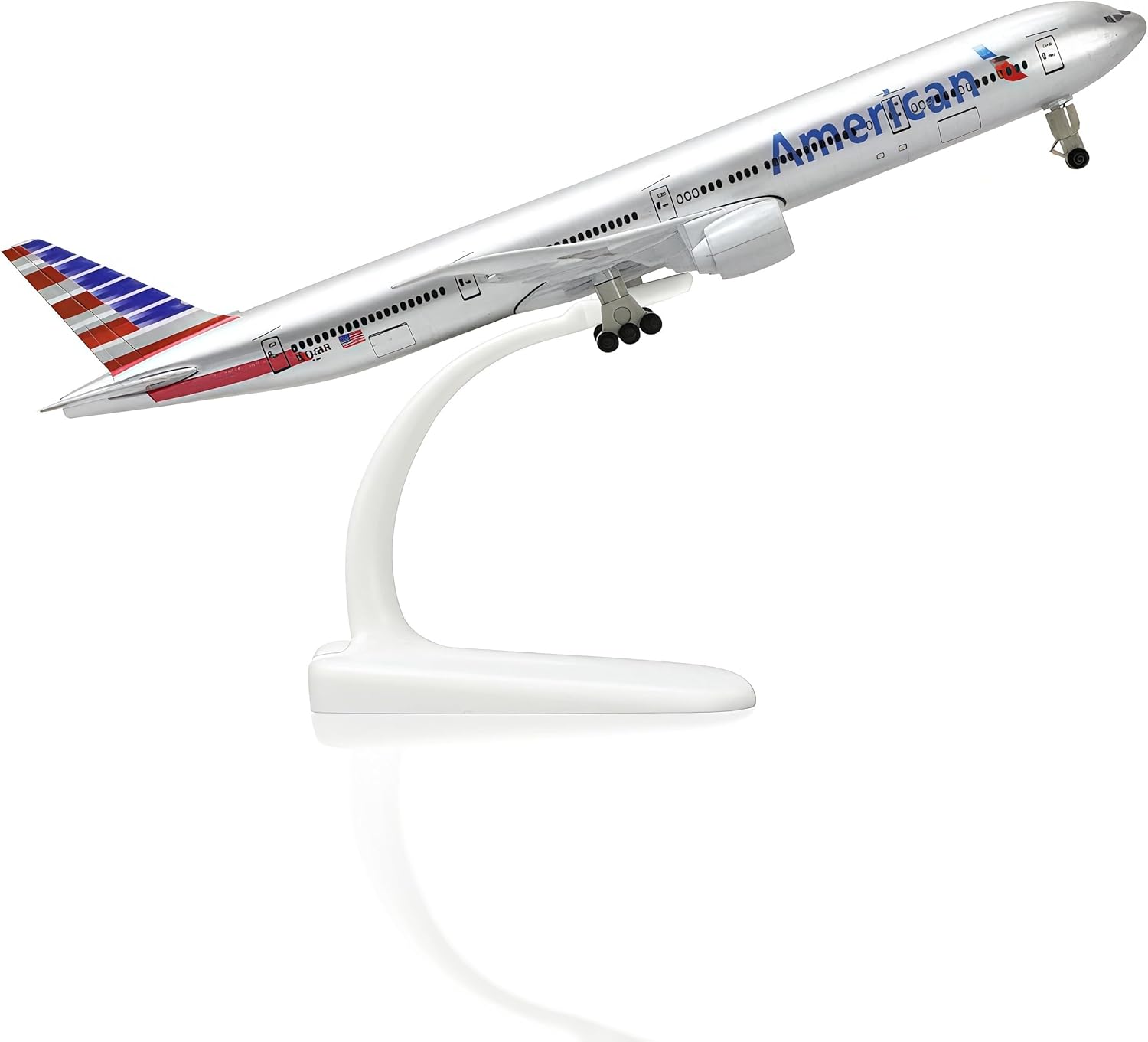US Flag Carrier 777 Diecast Model 1:300 Scale 20cm Alloy Red White Blue Livery Aircraft for Collection Display