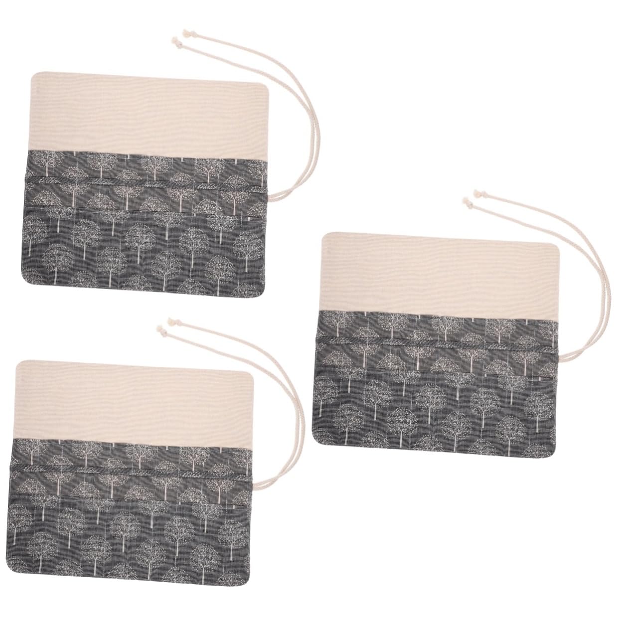 Operitacx 3piezas Estuche Enrollable Para Pinceles y Lápices De Lona Bolsa Organizadora Portátil Para Artistas y Estudiantes Diseño Atractivo y Resistente Mantiene Tus Herramientas De