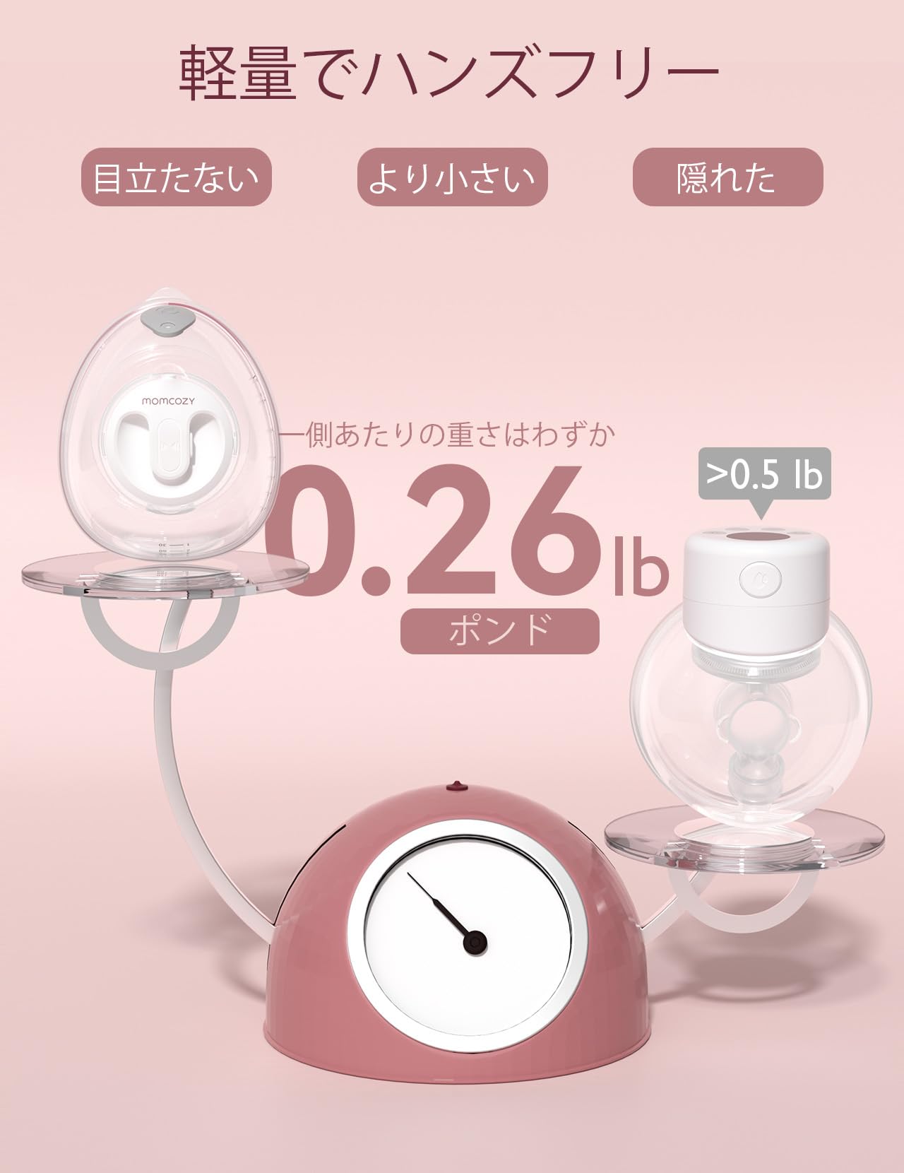 Amazon.co.jp: Momcozy ハンズフリー＆超軽量 搾乳機 V2 強力な着用型 