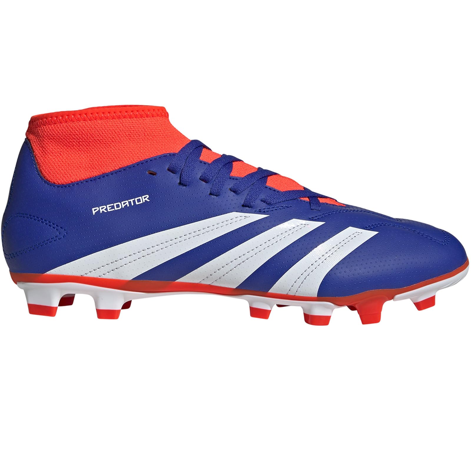 adidas Club Sock Football Boots Flexible Ground Lucid Blue/White/Solar Red 11 Medium