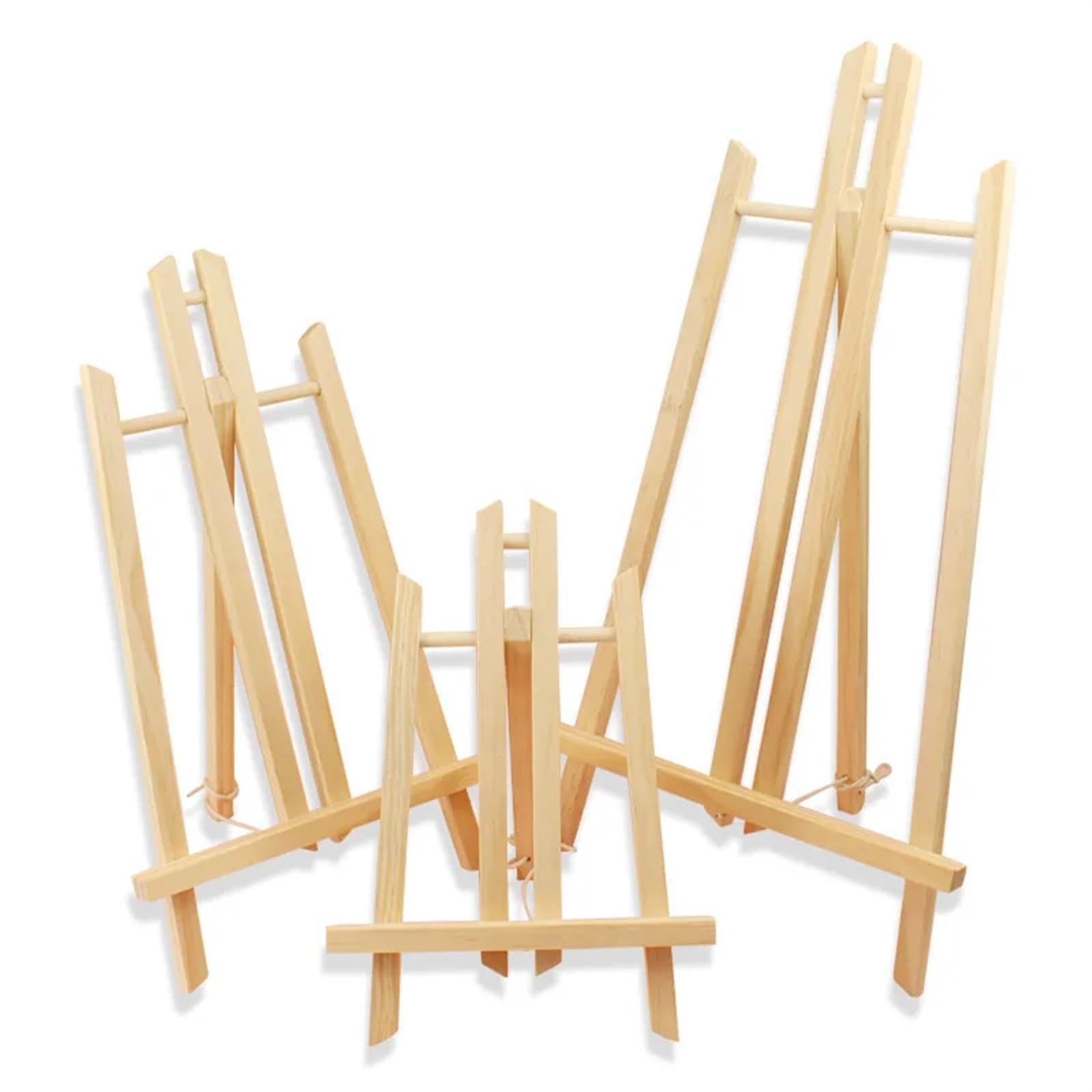 Sztaluga malarska z trójnogiem, 30cm-50cm do rzemiosła malarskiego drewniany stojak na dekoracje świąteczne materiały artystyczne malowania(40cm)