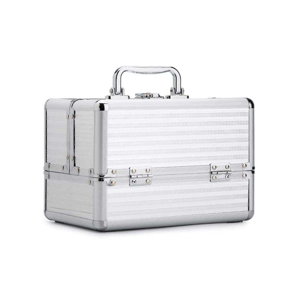 Etui na przybory do makijażu, zamykane pudełko do przechowywania dokumentów, przenośny aluminiowy organizer do podróży i kosmetyków, idealny dla profesjonalnych makijażystów