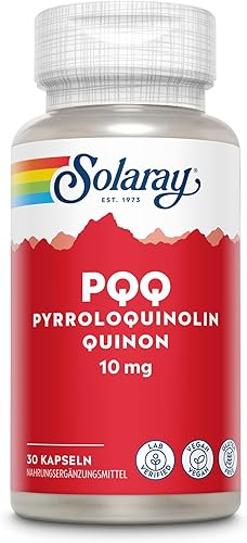 Miniatura 4 de SOLARAY PQQ 10 mg, suplemento de pirroloquinolina quinona, soporte celular, cardíaco y cognitivo, 30 cápsulas vegetales
