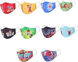 DIOXIT Kid's Cotton Digital Cartoon 3D Printed Washable & Reusable Cloth Face Mask without Valve