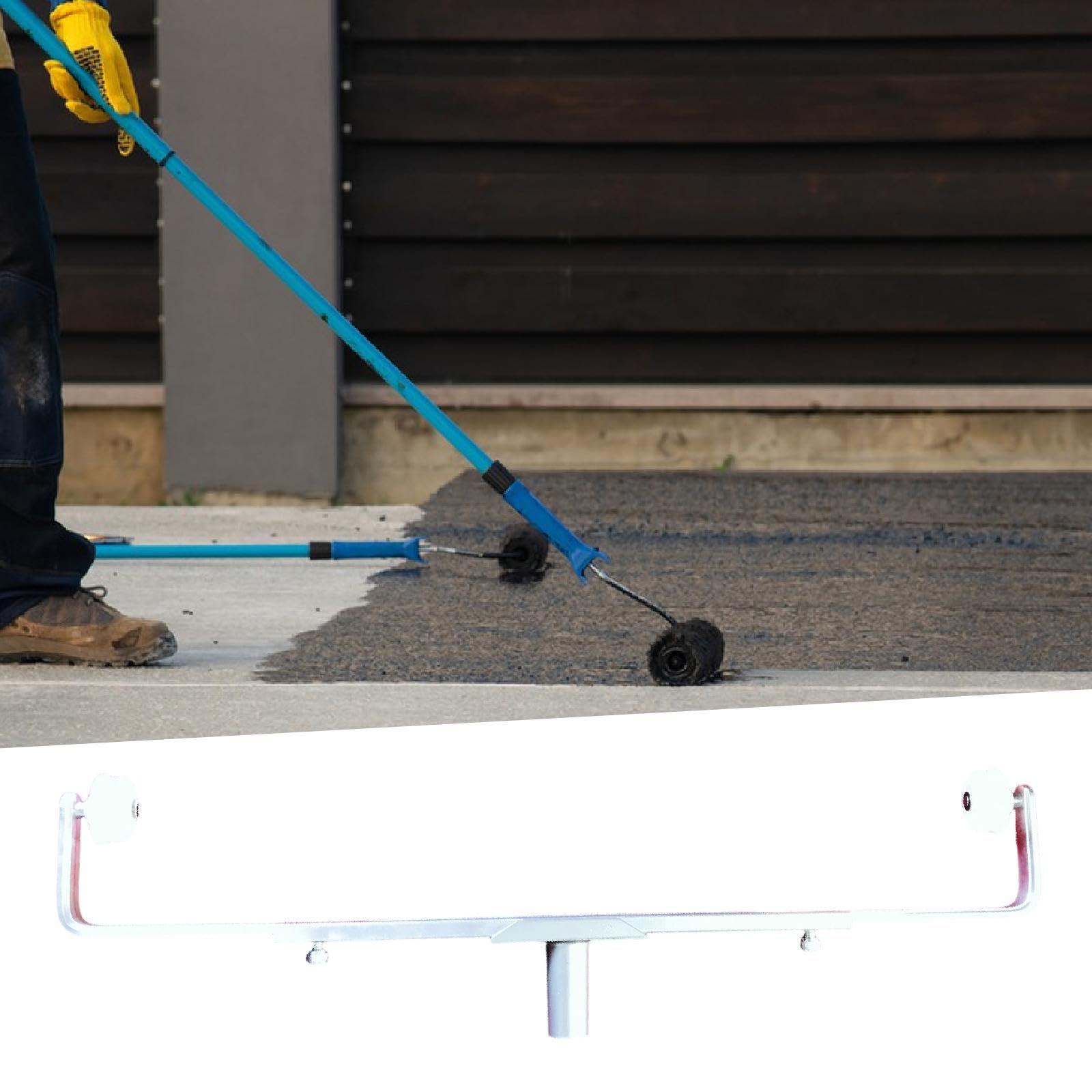 Telaio per Rullo Da Pittura in Alluminio, Supporto Regolabile per La Pittura di Pavimenti, Design Telescopico Compatto, Adatto per Progetti Fai Da Te, Testa Filettata