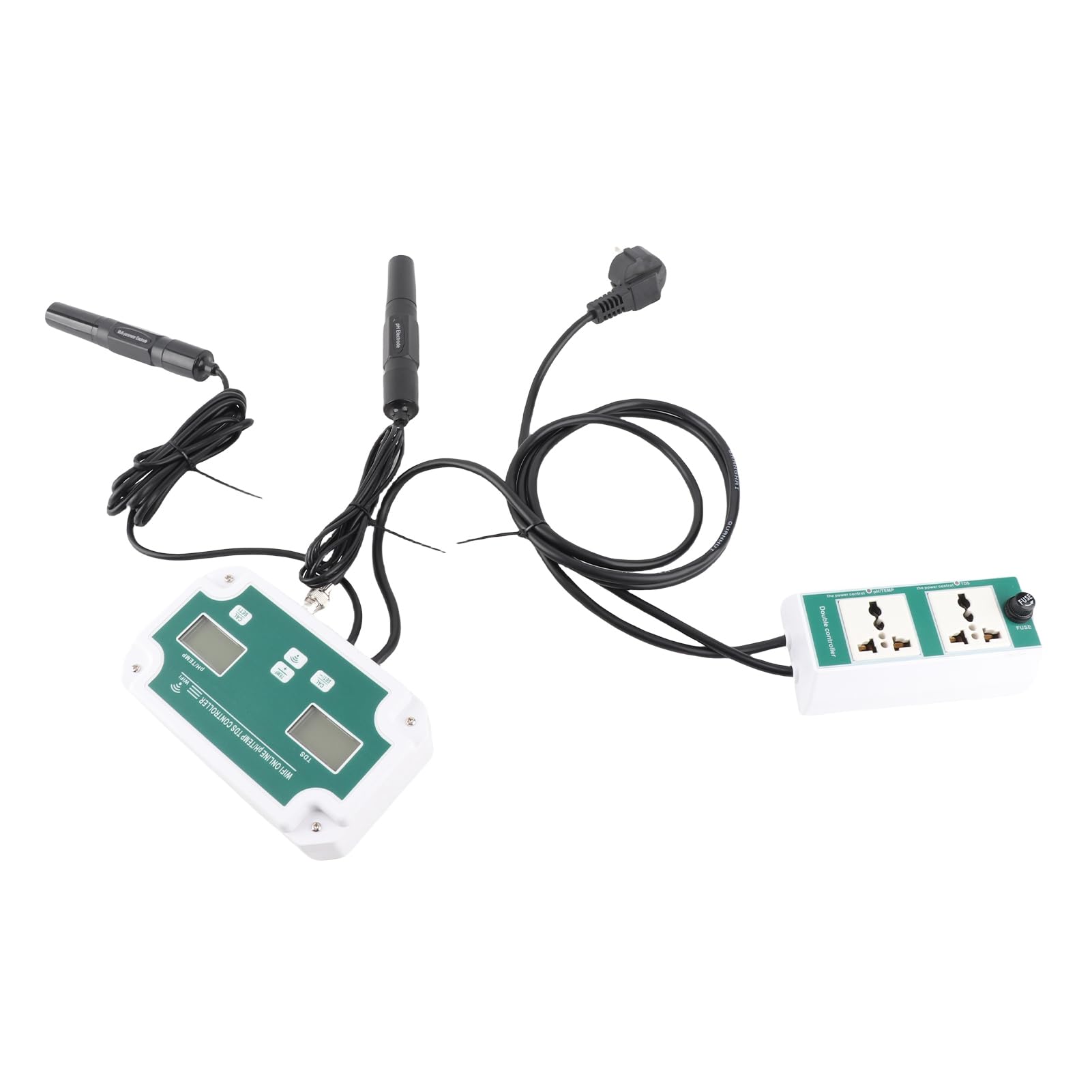HUIOP Kontroler pH TDS Online WiFi WiFi Profesjonalny czujnik jakości wody pH/TDS/TEMP 3 w 1 Kontroler pH z gniazdem przekaźnikowym elektroda wymienna Sonda typu BNC Tester jakości