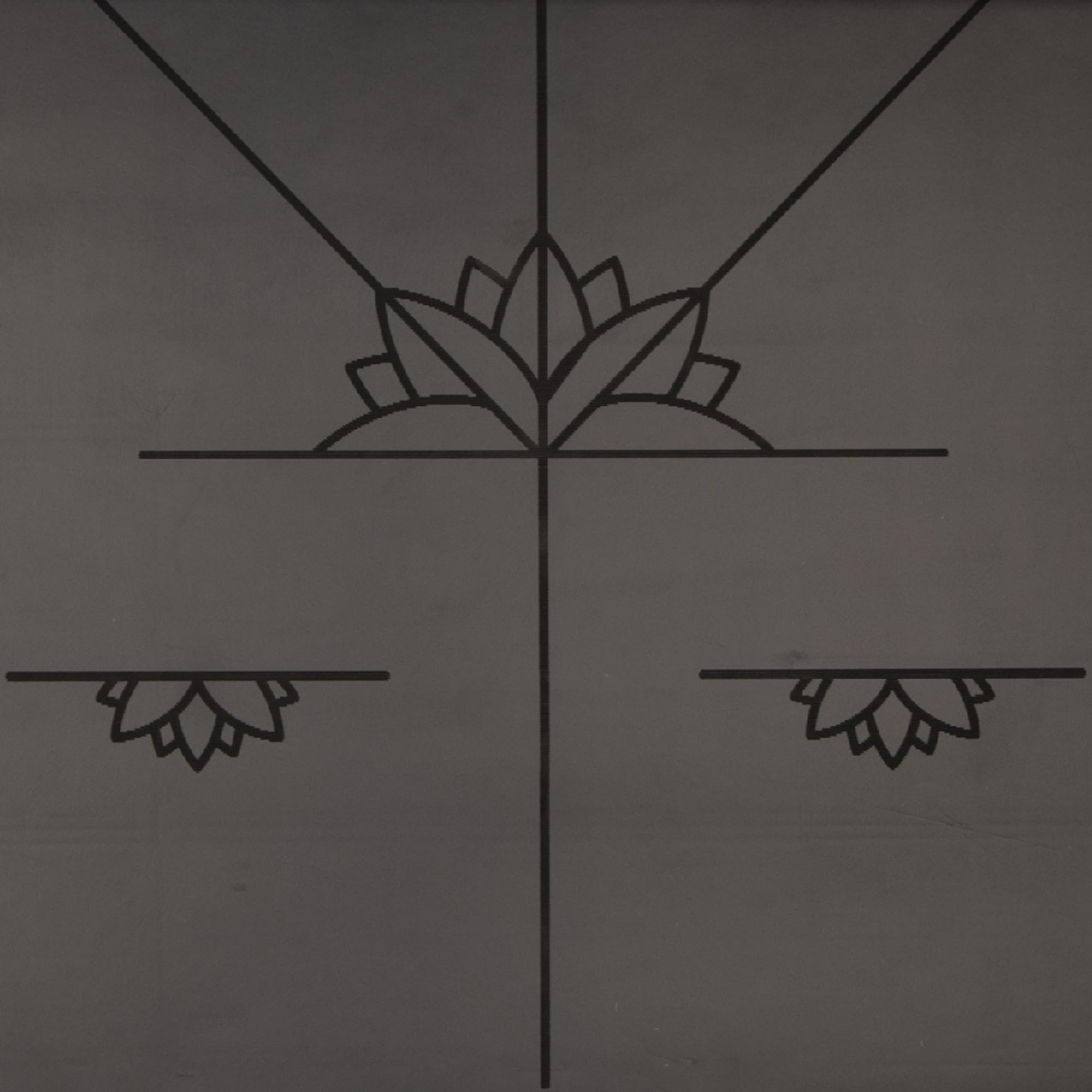 Myga Große Ausrichtungs-Yogamatte mit Körperausrichtungslinien, umweltfreundliche, rutschfeste Yogamatte, hochdichte PU-Polsterung (205cm x 70cm x 6mm)