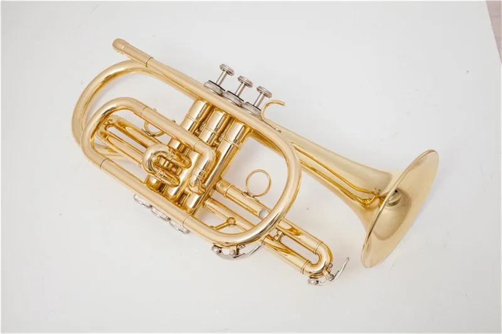 Trąbki Złota I Srebrna Trąbka Kornetowa Bb Z Mosiądzu Z Futerałem Instrumenty Muzyczne Profesjonalny Instrument Trąbkowy(Gold)