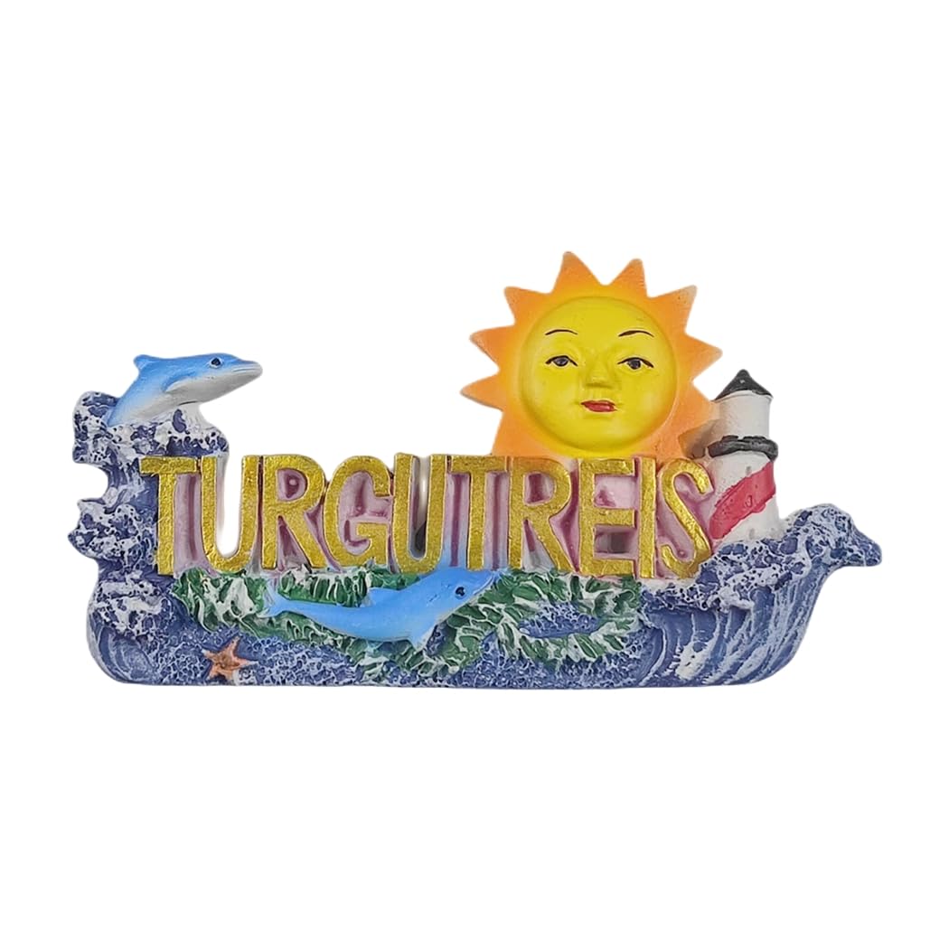 VekkEr magneti frigo, Magnete Frigorifero, Turgutreis Turchia Magnete Frigorifero Viaggio Souvenir Regalo 3D Frigorifero Decorazione Adesivo Magnetico