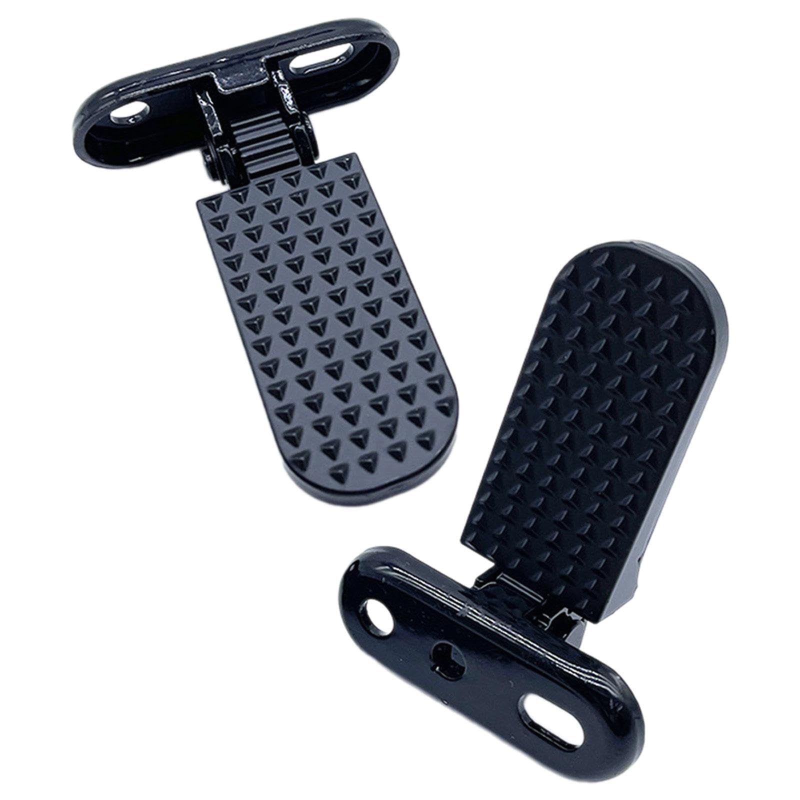 rockible Bike Rear Pedals Mini Folding Bike Pegs Aluminum Alloy Non Slip Bicycle Footrests Release Foot Plates Pedals