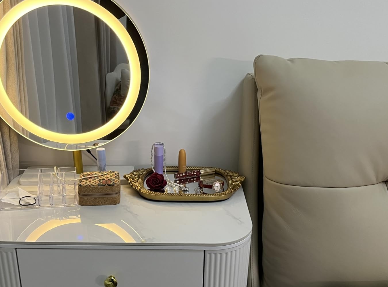 Deng YH Gold Mirror Tray| 12.5