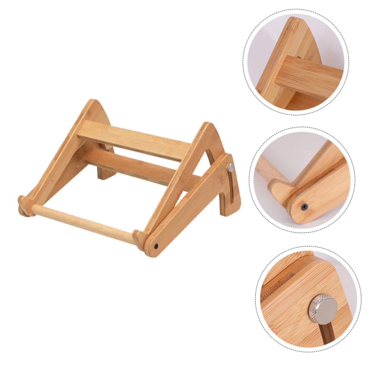 Levemolo Supporto Verticale Laptop in Legno, Scrivania Portatile per Laptop, Altezza Regolabile, Dissipazione del Calore, Angolo Ergonomico per Casa e Ufficio