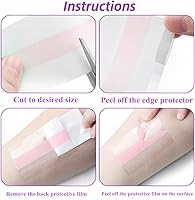 Vista 6 de Cinta adhesiva transparente para levantamiento de senos, cinta invisible para senos grandes con 36 cintas de moda de doble cara para ropa