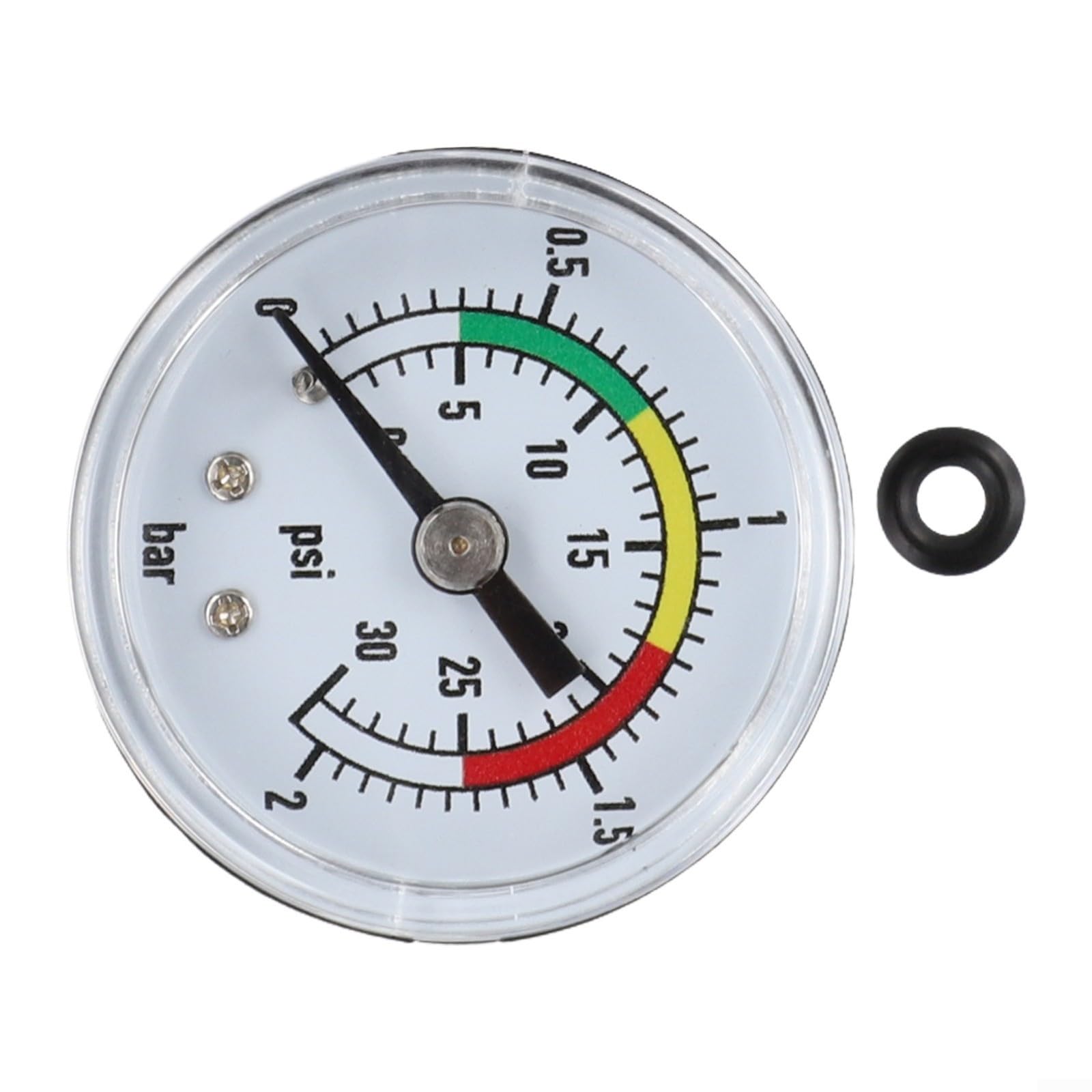 Replacement Pressure Gauge for Intex Sand Filter Pumps, Stainless Steel Pressure Gauge with Double Scale and O-Ring, Robust Accessories for Pool Technology and Filter Systems