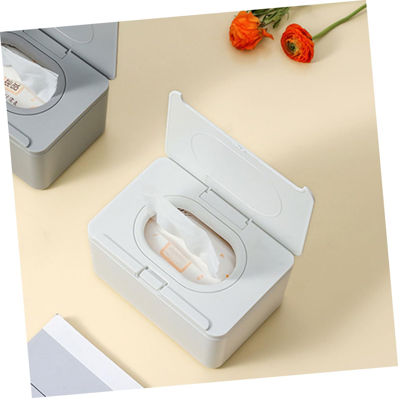 Generico 2 Pezzi Contenitore per Salviette Umidificate Dispenser Portatile per Salviettine Scatola per Uso Facile e Riutilizzabile
