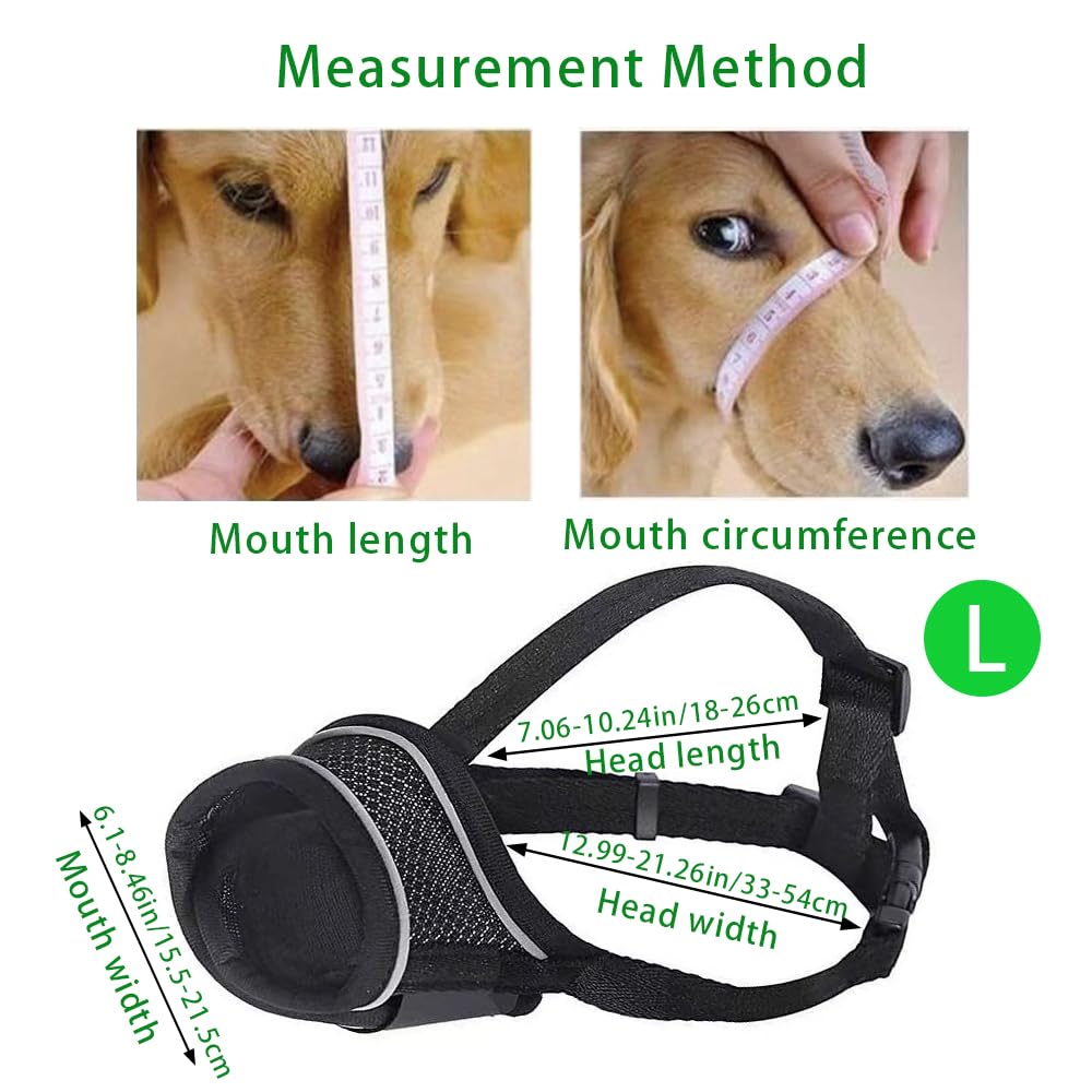 Comfortable Breathable Mesh Dog Muzzle with Headband, Adjustable Design Dog Muzzle for Preventing Biting Barking - Image 2