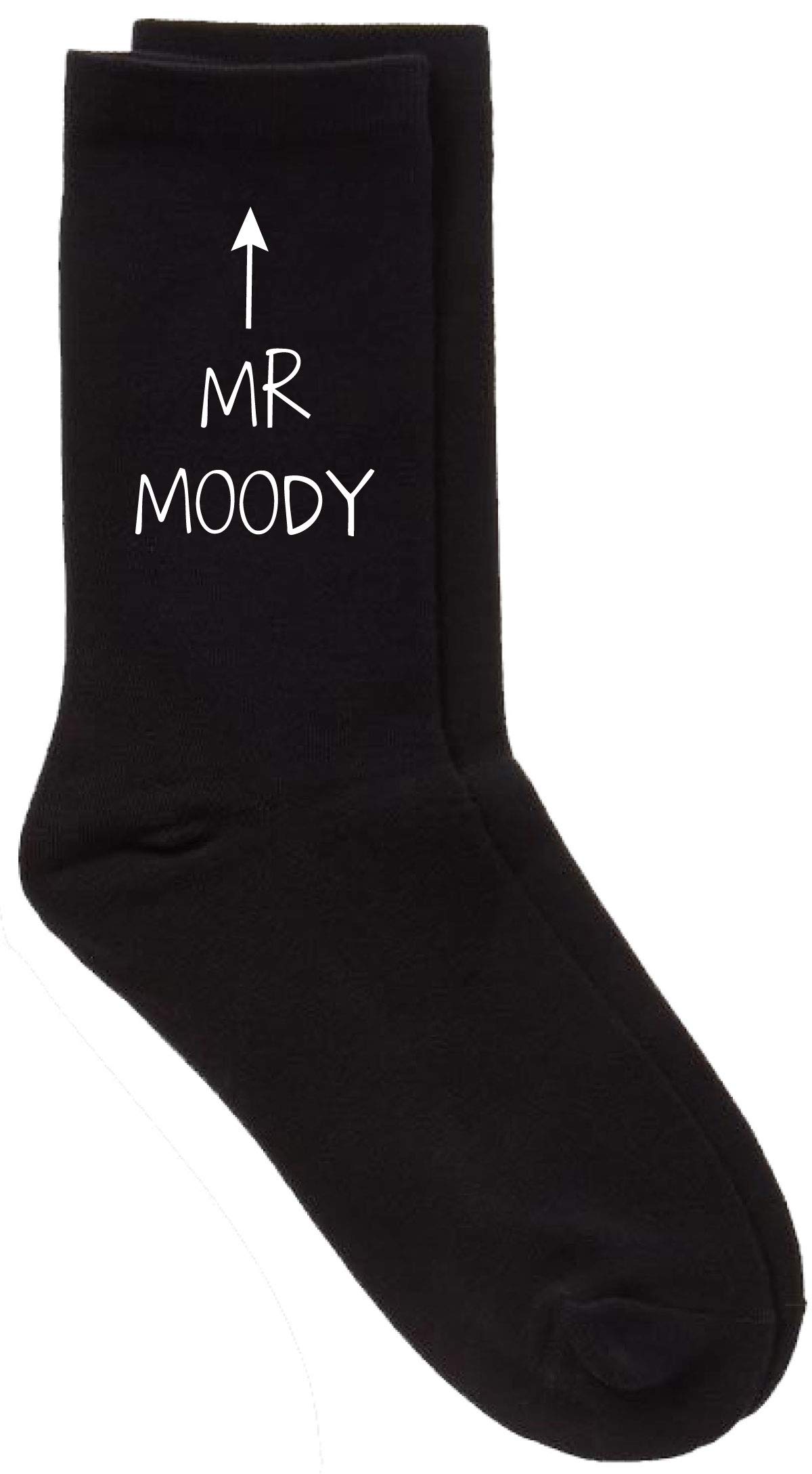 60 Second Makeover Men's Black Limited Mr Moody Calf Socks Fathers Day Dad Husband Boyfriend Uncle Grandpa Grandad Present