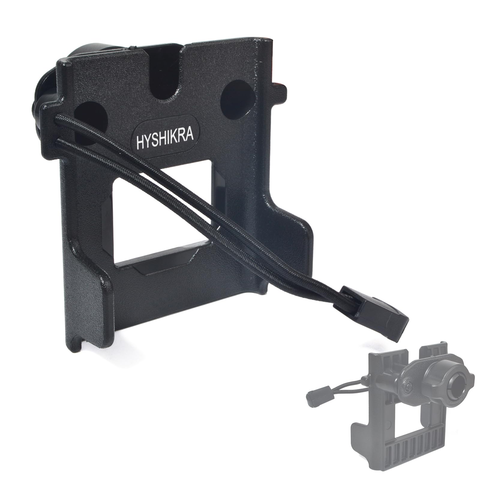 HYSHIKRA Walkie-Talkie CB Mic Adapter 17mm Ball Joint Adapter Mount Holder Clamp, Universal Radio Bracket Clip Attachment for BaoFeng Kenwood Yaesu Midland Motorola Quansheng HT