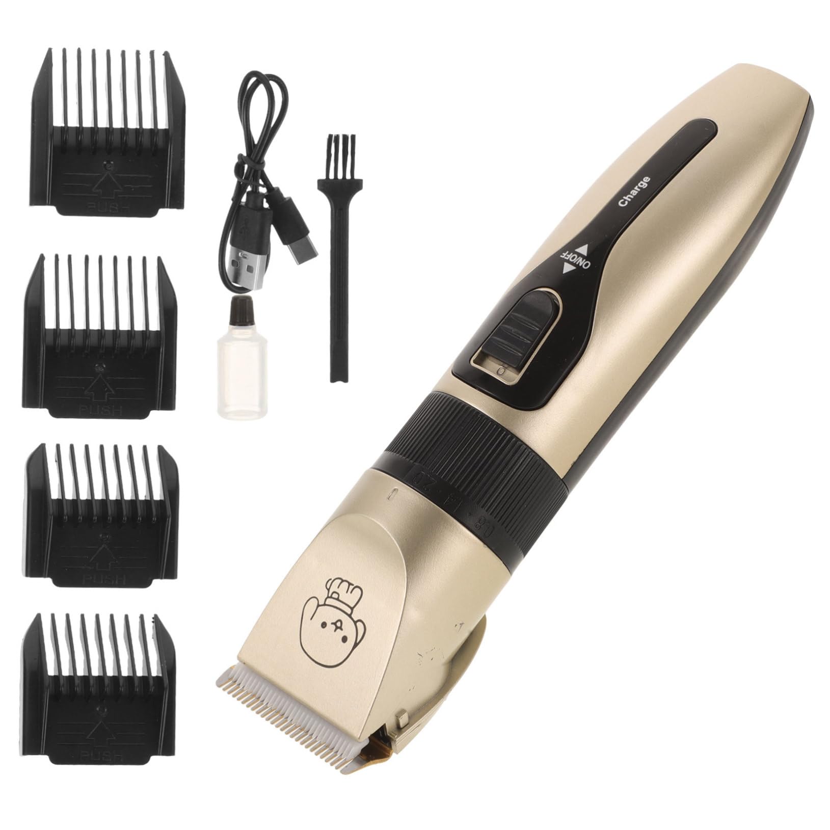 Tagliacapelli per Animali Ricaricabile Usb, Set 4 Pezzi 1200mah