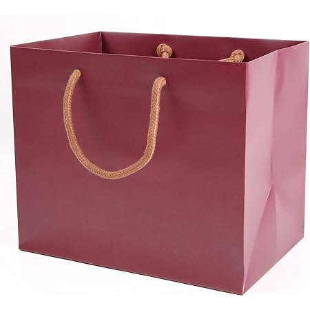 Amazon みこと 引き出物袋 結婚式 手提げ紙袋 10枚セット マチ広 葡萄色 中 ギフトバッグ 袋 文房具 オフィス用品