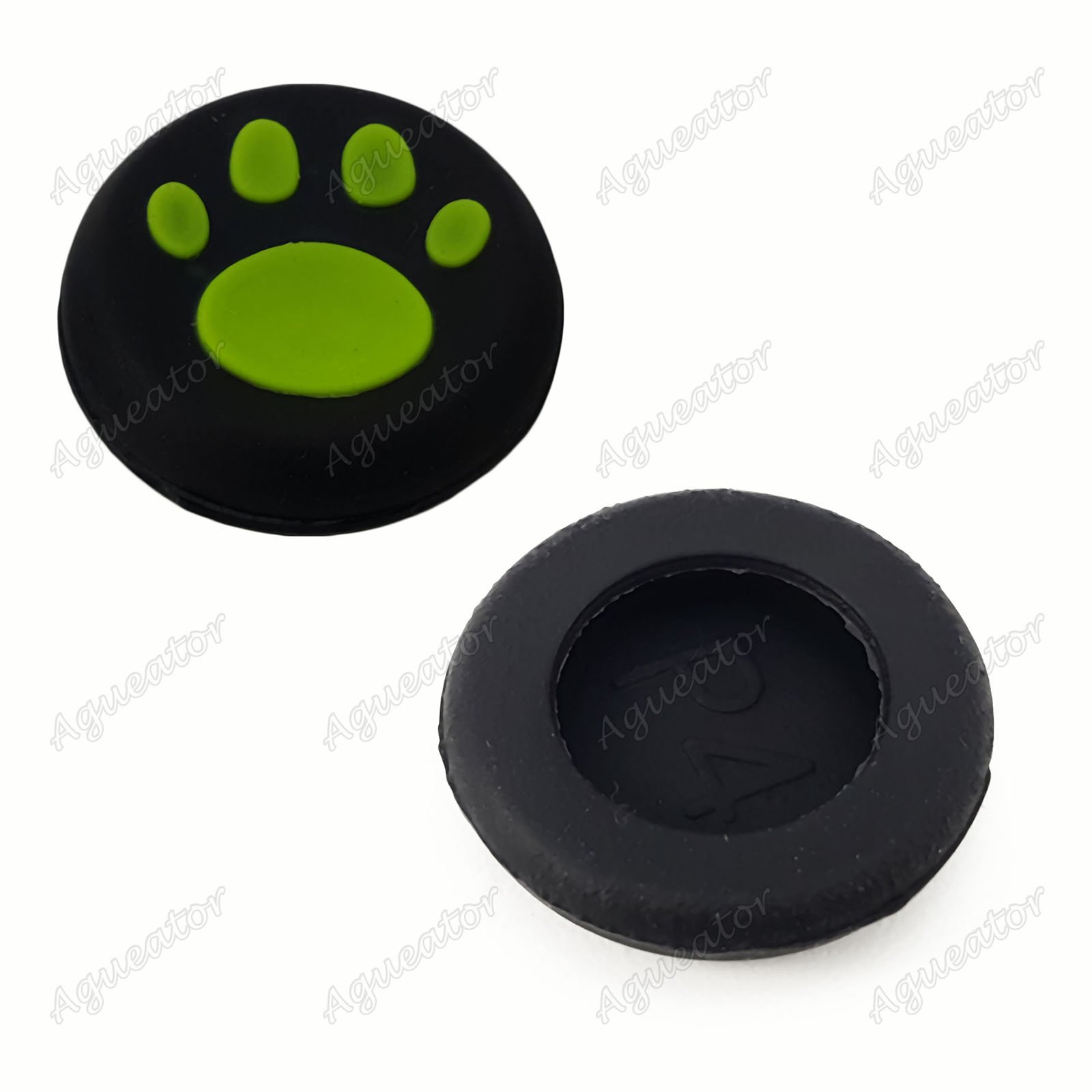 Aguetaor - Analog Controller Thumb Stick Grip Thumbstick Cap Cover For PS4 XBOX ONE 360 Green Dog Paw Footprint 8PCS