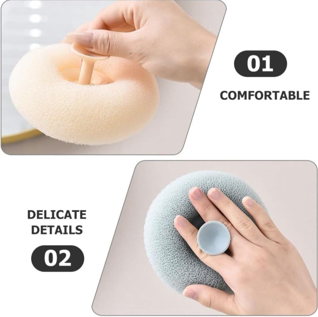 TARTAMYA Round loofah scrubbing brush Loofah Bath Sponge Body Scrubber Mesh for Men Women | Mud & Dirt Remover Exfoliating Soft Massager (2 pcs) 2