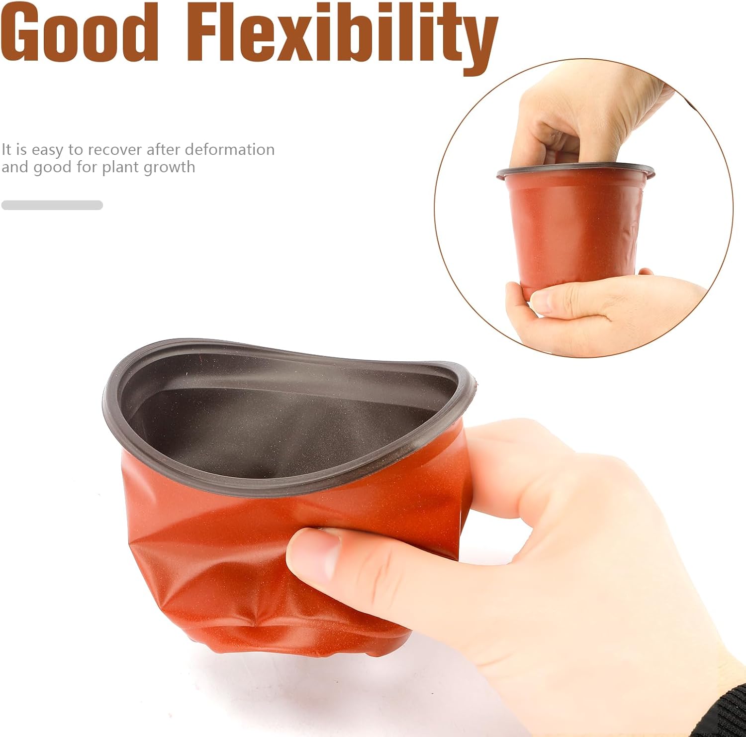 40 PCS Plant Nursery Pots 4 Inch Plant Seedling Pots with Drainage Holes Plastic Plant Flower Pot Small Plastic Seed Starting Pot Starter Containers Office Home Indoor Outdoor - Image 4