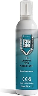 Derma Shield Barrier Cream 500ml Mousse - The Ultimate Waterproof Skin Shield for Hands, Body, Face - Clinically Proven Protection and Relief for Contact Dermatitis, Dry Skin