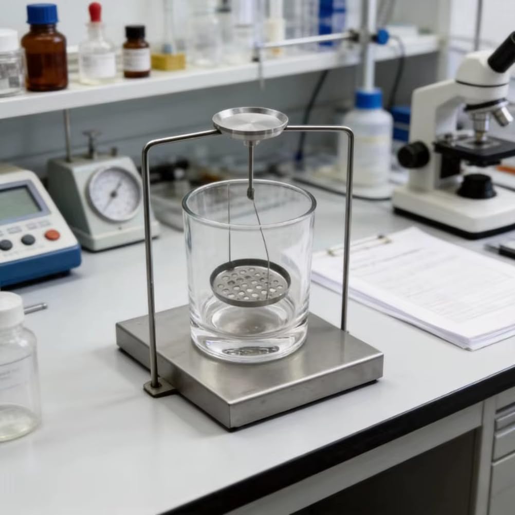 Kit de determinación de densidad, marco de gravedad específico de precisión para básculas de laboratorio, medición precisa de la densidad sólida y líquida, ideal para investigación y pruebas