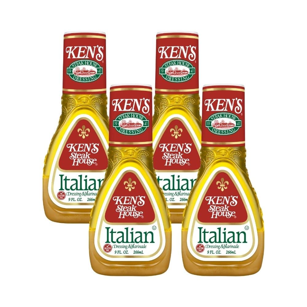 Ken's Steak House Italian Dressing & Marinade (9 Fl Oz, Pack of 4)