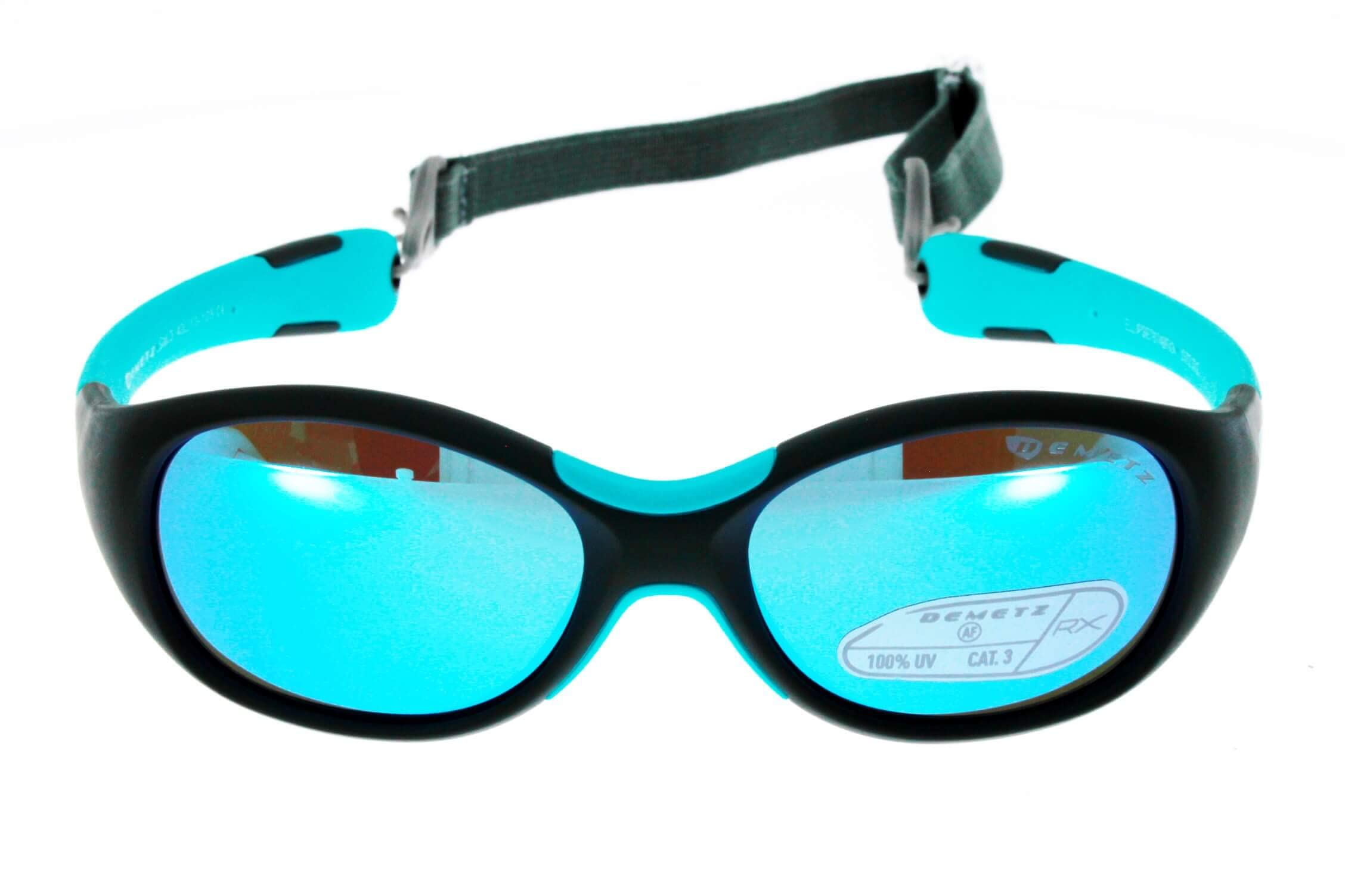Demetz - Lunettes de soleil bébé Ellipse Gris turquoise 18 à 36 mois