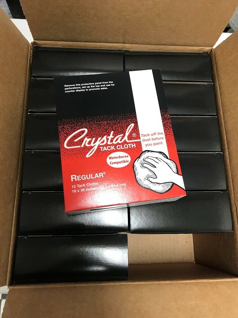 5-STAR CASEDEAL 12 Boxes 12 Packs Crystal Brand 18" x 36" Premium Tack Cloths,12 Cloths Per Box L