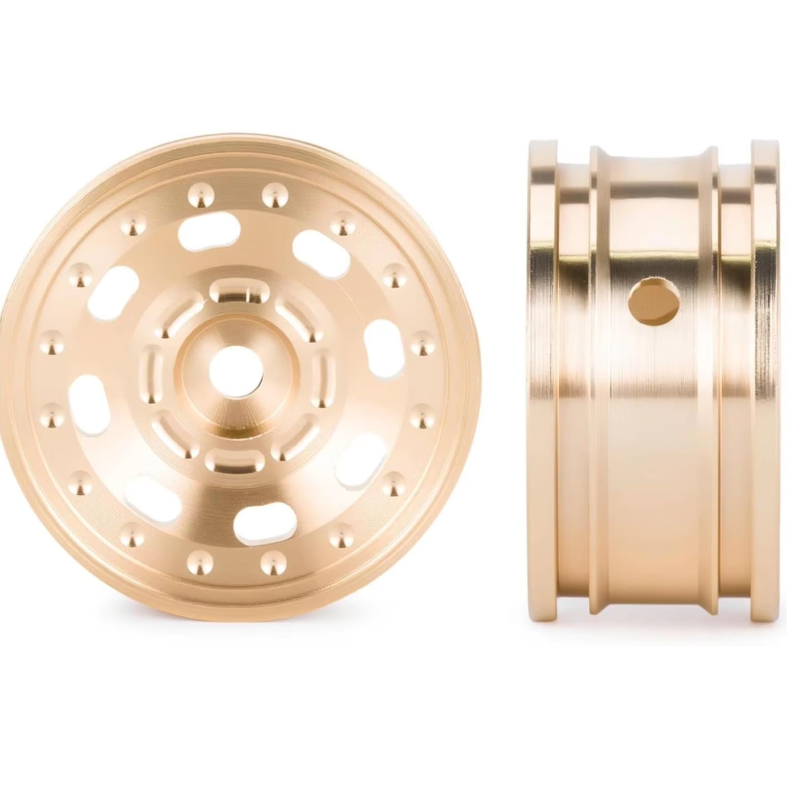 Beadlocks 0,7 Pulgadas para AXIAL para Bronco para Wrangler 1/30 | RC Parts cierres cuentas latón mejoran agarre ladera desplazamiento negativo las tuercas seguridad Repuesto