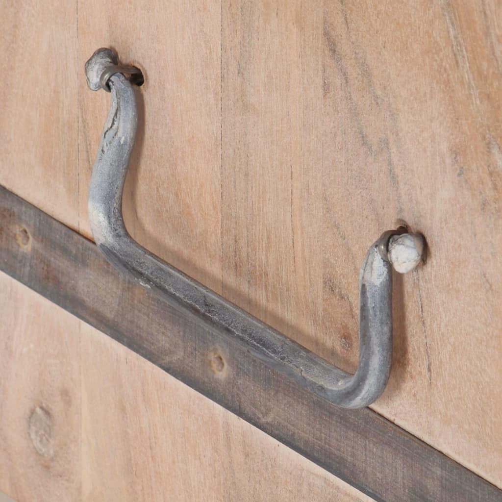 Baúl de madera maciza de acacia, 90 x 40 x 40 cm, caja de almacenamiento con tapa, color blanco, para salón y pasillo, caja multiusos de madera auténtica, con asas y candado