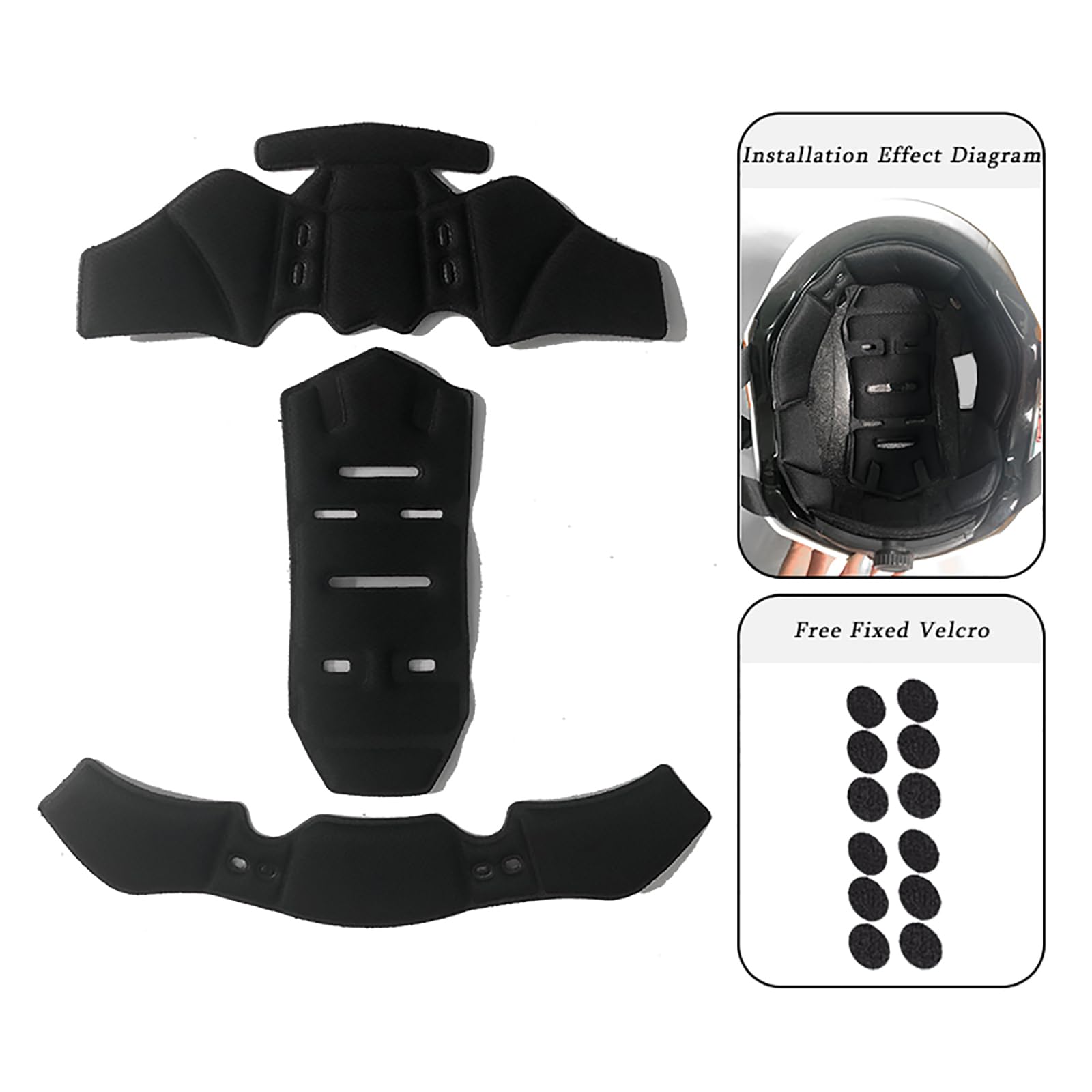 GFHFDTSGH Motorcycle Helmet Liner Replacement for Caberg Duke Evo 2023, Comfortable and Breathable Helmet Liner Pad, Washable Removable Helmet Protection Liner Cushion, All-Inclusive/Black : Automotive