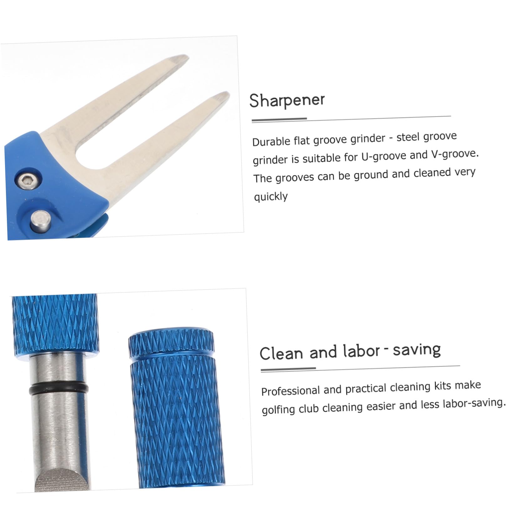 BESPORTBLE 5 Sets Golfreinigung Golfzubehör Reinigungsmittelset Edelstahlset Golfreinigungszubehör Geschenkset Pick-Putting-Becherbürste Rillenreiniger Doppelseitige Bürste Nylon