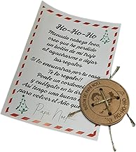 Christmas Eve Gift for Kids - Santa Button (Santa Button, Natural Wood)