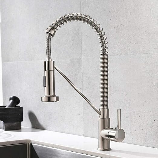 Chongyang Kitchen Faucets Spring Pull Out Brushed Nickel Faucet For Kitchen Sink Spout Mixer Tap Hot Cold Water Tap Crane