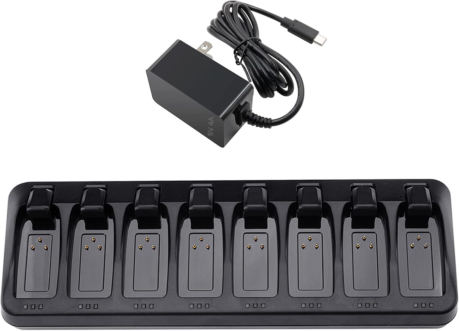 8-Port Battery Charger for SRAM AXS Red eTap Battery, Charger for SRAM Forice Rival GX Eagle XX1 X01 Battery, USB C Input with Power Supply