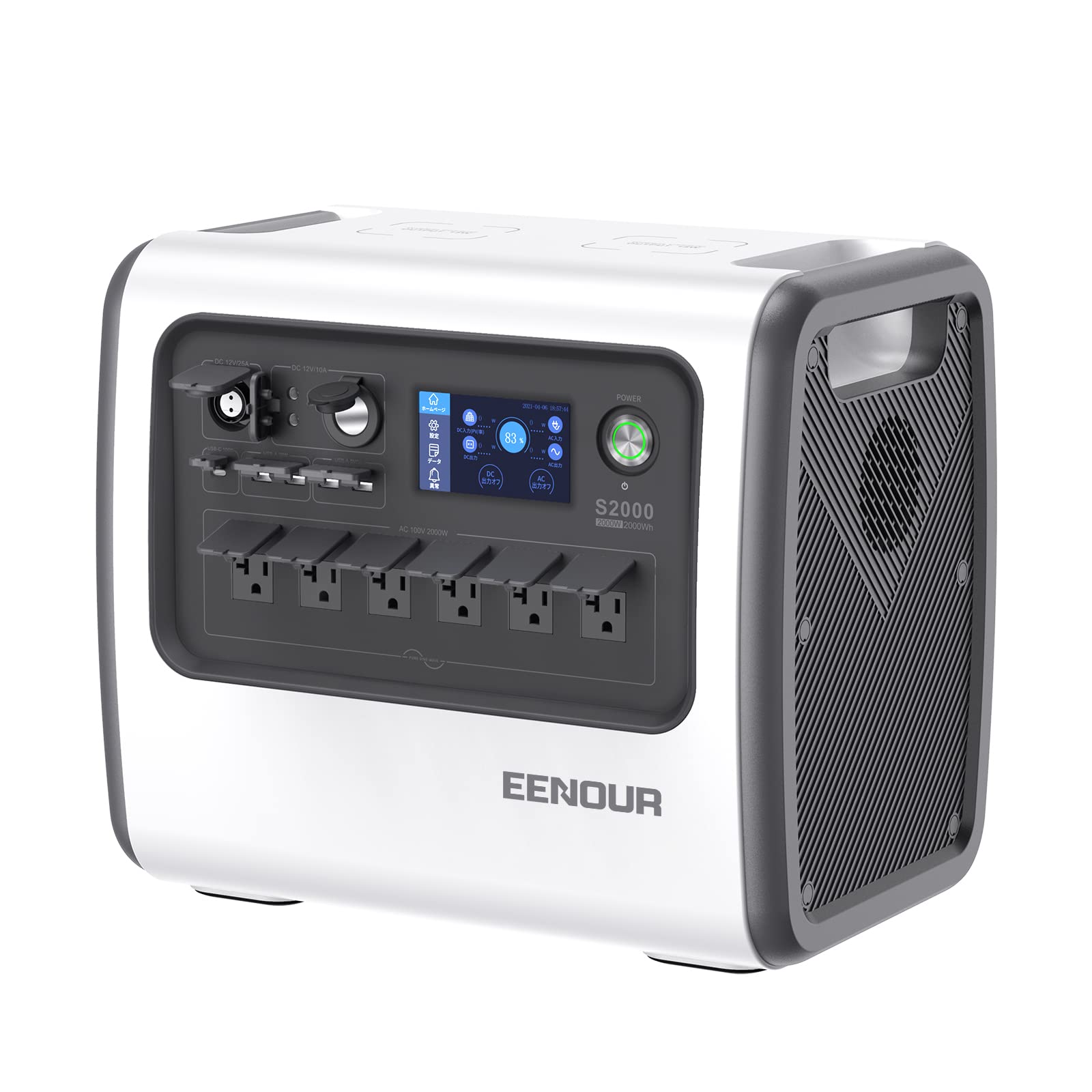Amazon.co.jp: EENOUR ポータブル電源 S2000 大容量 2000Wh/640000mAh 