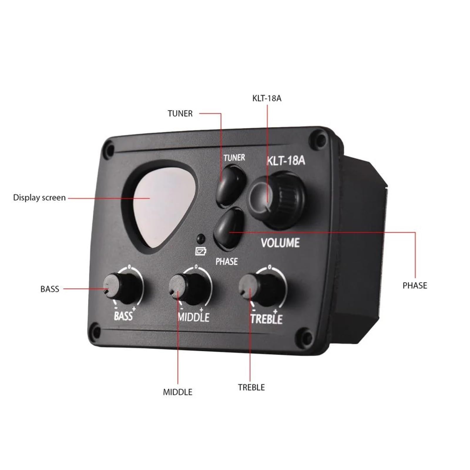 Pickup Per Chitarra Pickup Per Chitarra Acustica Equalizzatore A 3 Bande Pickup Per Chitarra VOLUME/Accordatore/Fase Per Strumenti Musicali In Legno Accessori