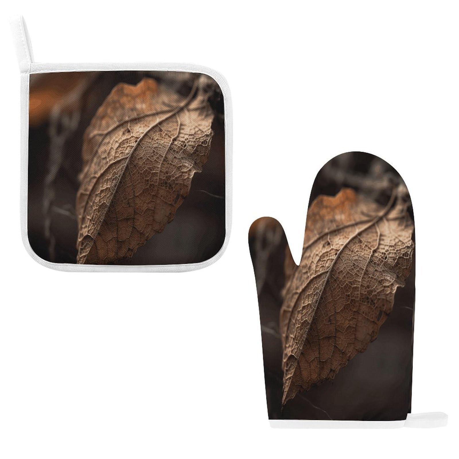 Fodpand Style Dry Leaves Oven Mitts And Pot Holders Sets