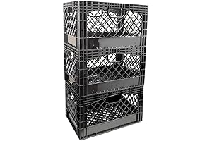 19" x 13" x 11" Heavy-Duty Stackable Milk Crates