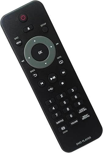 Miniatura 3 de Control remoto de repuesto aplicable para reproductor de DVD Philips DVP3560/F8 DVP4050 DVP6620 DVP3520K DVP3560K DVP3354K DVP3354K/55 DVP3350K