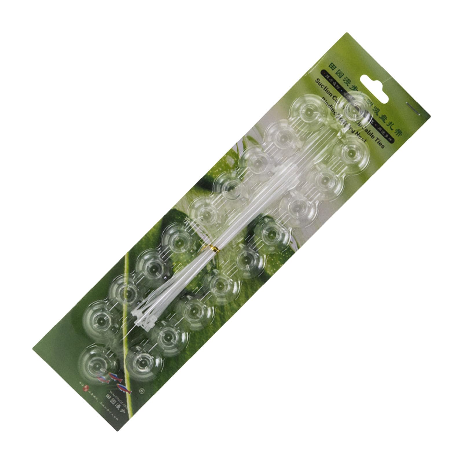 FEBSNOW Saugnäpfe Set – 10 Stück + 20 Kabelbinder, Für Aquarium, Pflanzen, Dekoration