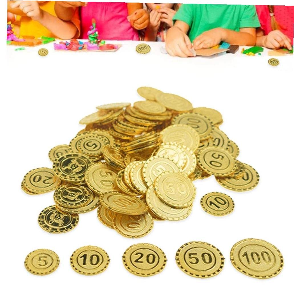 イミテーションコイン 海賊金貨 おもちゃ 玩具 宝探し 麻袋付 300枚セット Amazon | ゴールドコイン プラスチック、海賊宝のお金のおもちゃの おもちゃコイン、海賊宝探しゲームコインのための子供向けゲーム 100枚入 | ボードゲーム | おもちゃ
