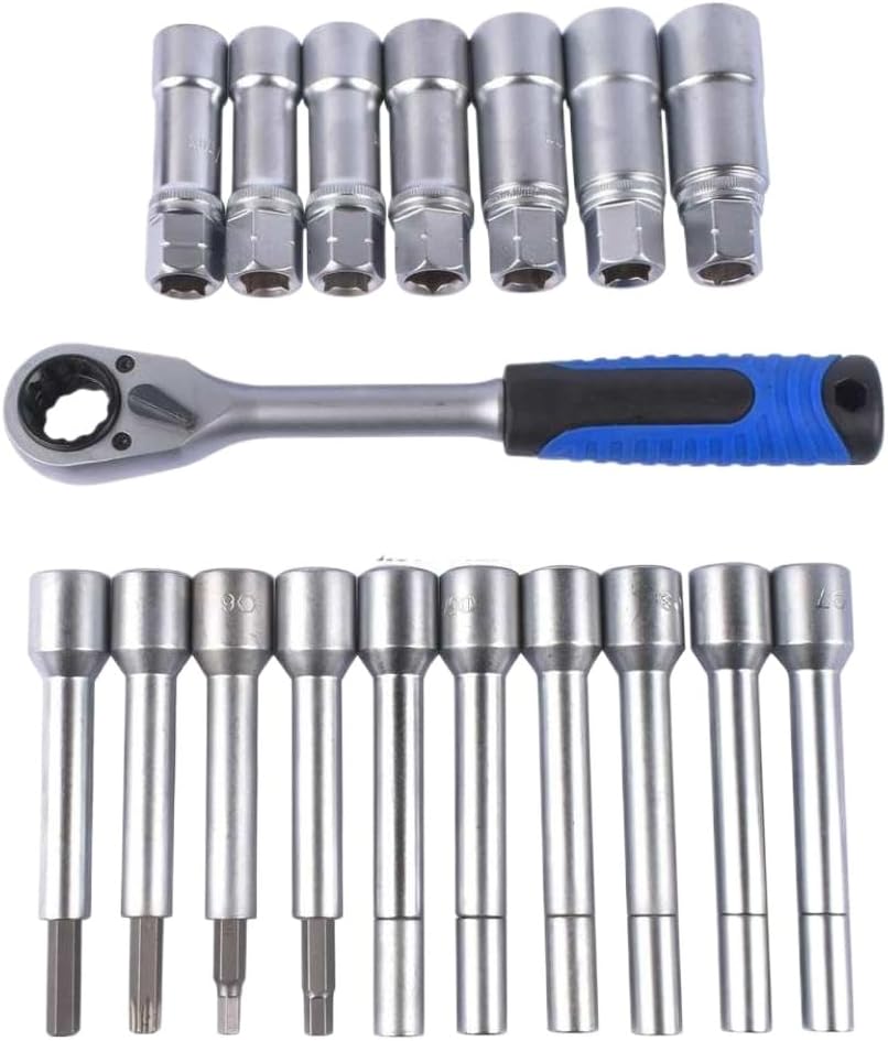 Steering Hub Suspension Shock Absorber Strut Nut Removal Tool Socket Set 18Pcs Compatible with AP03