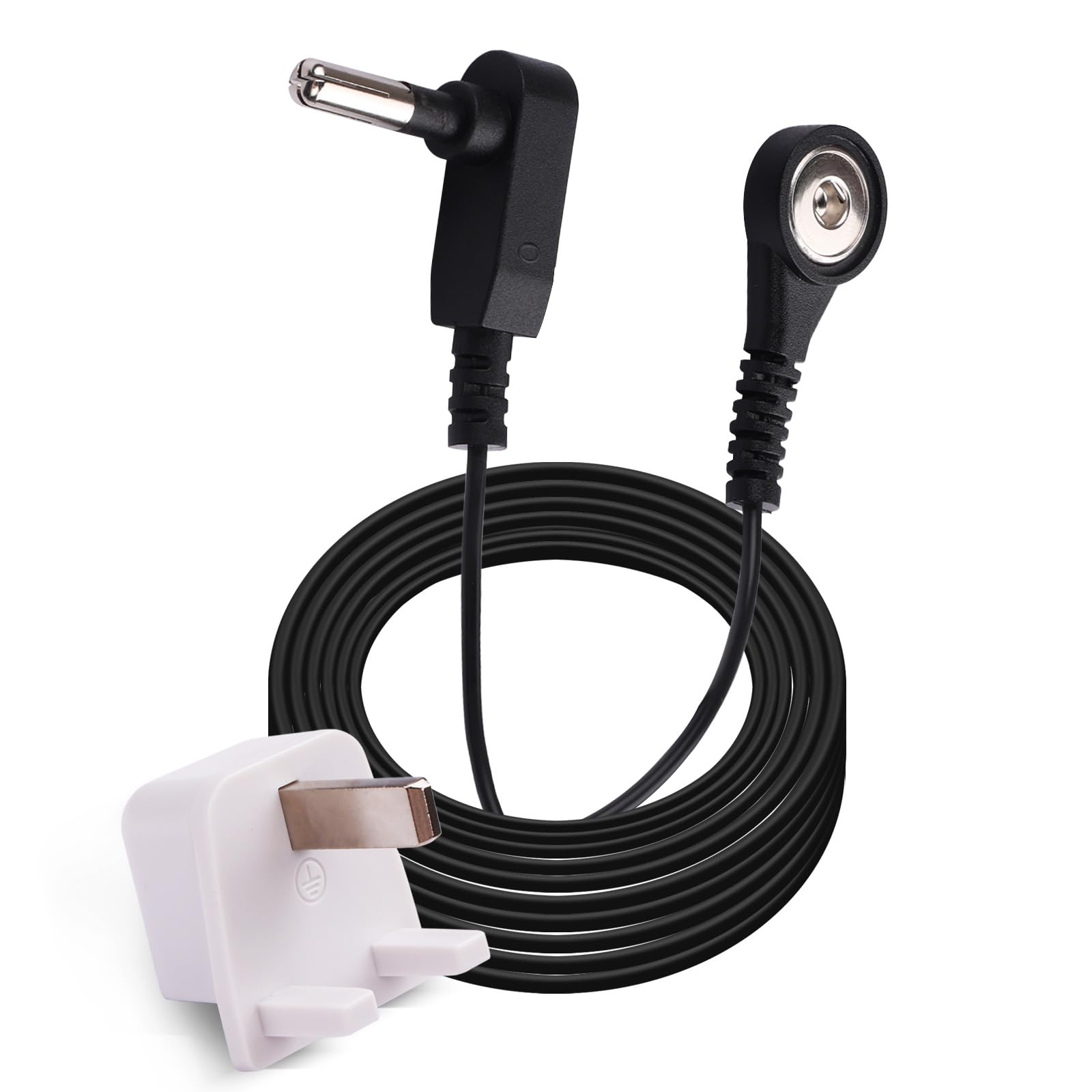 TIENFOKOTA UK Grounding Socket With 9.8 Ft Grounding Cable For Earthed Socket Connection Adapter Suitable For Earthing Mats, Mattresses, Pillowcases, Cushions And Similar Products