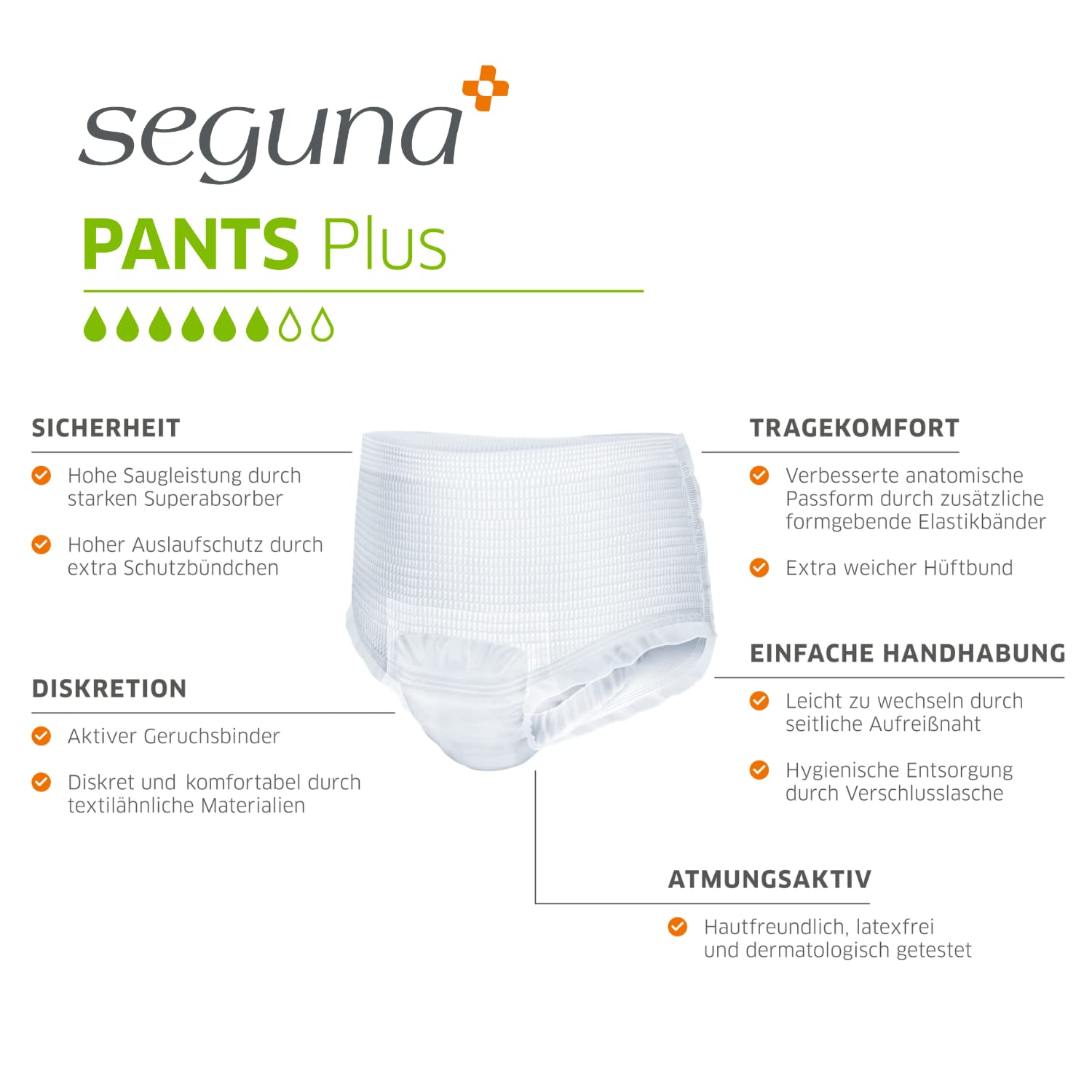 SEGUNA Pants Plus, 4 x 20 Stück, Gr. XL, Inkontinenz Pants, Windelhosen für Erwachsene, Frauen, Männer, Inkontinenzhosen bei Blasenschwäche